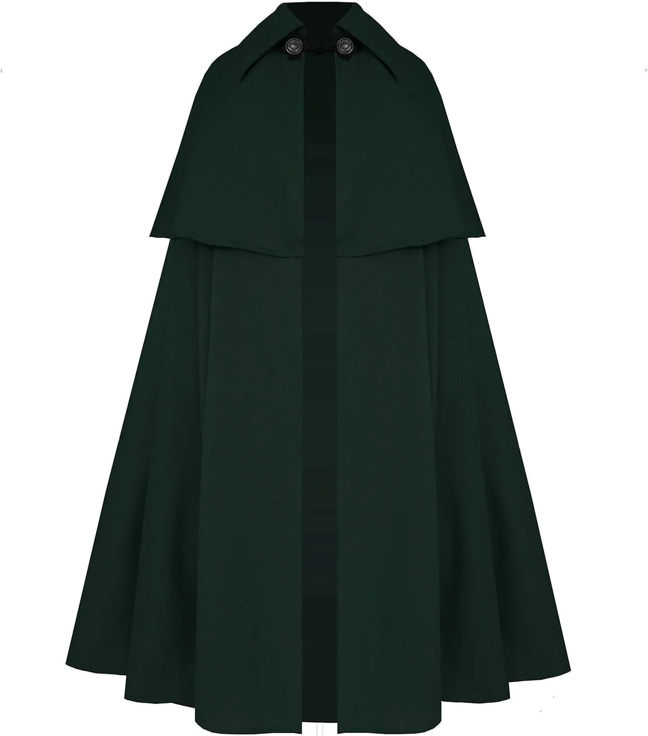 Victorian Vagabond Steampunk Historical Gothic Renaissance Cape Cloak Hunter Green