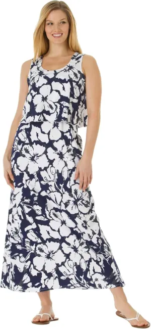 Woman Within Plus Size Layered Popover Maxi Dress