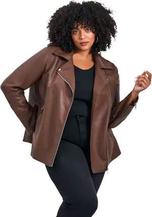 Women's Plus Size Jane Vegan Leather Jacket