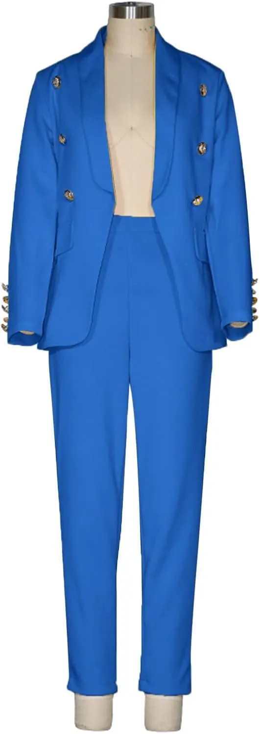 Women's Two-Piece Lapels Set Office Business Long Sleeve Formal Jacket Pant Suit Slim Fit Trouser Women's Clothing