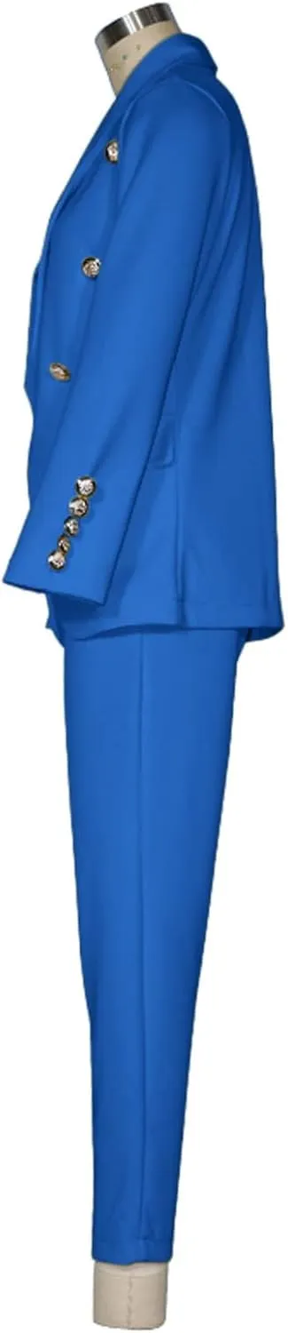Women's Two-Piece Lapels Set Office Business Long Sleeve Formal Jacket Pant Suit Slim Fit Trouser Women's Clothing