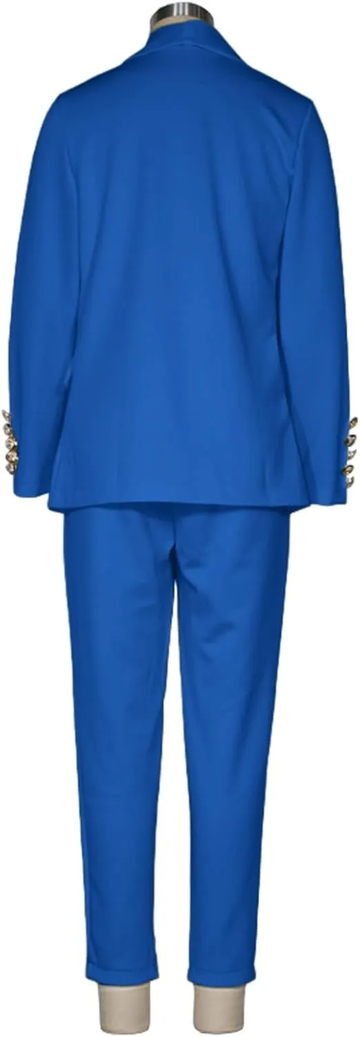 Women's Two-Piece Lapels Set Office Business Long Sleeve Formal Jacket Pant Suit Slim Fit Trouser Women's Clothing
