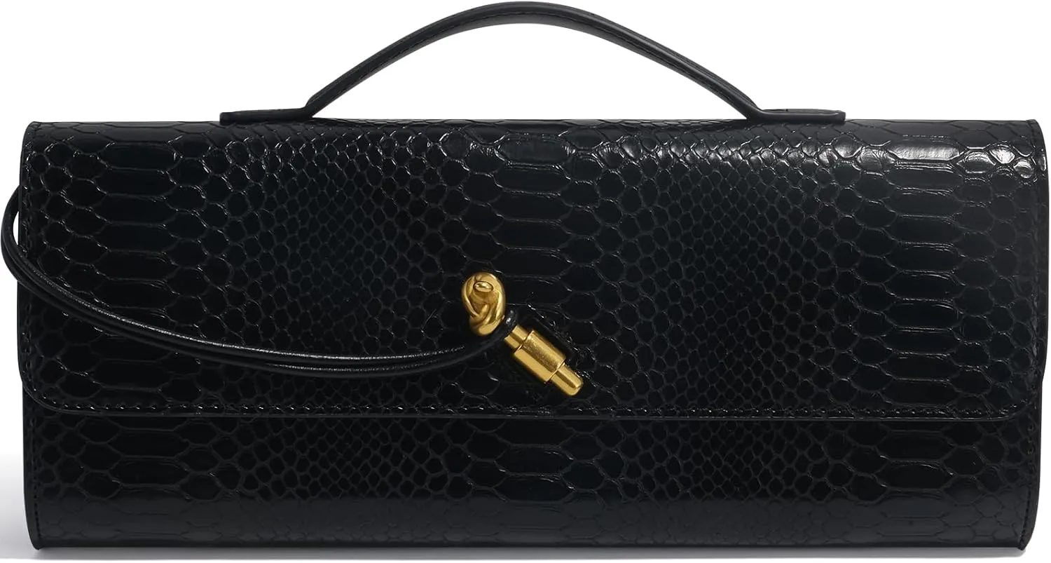Woven Clutch Purses for Women, Formal Satchel Leather Evening Bag Shoulder Handbag